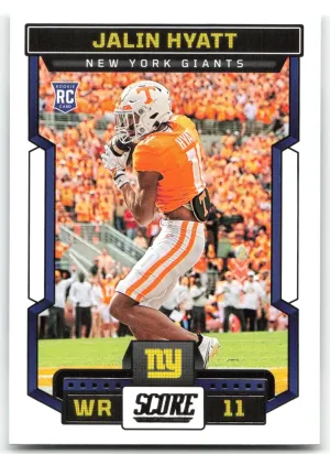 Jalin Hyatt Rookie 2023 Score New York Giants