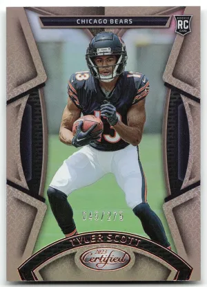 Tyler Scott Rookie 2023 Panini Certified Mirror Bronze #/275 Chicago Bears