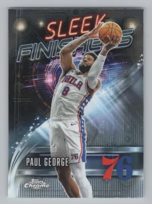 Paul George 2025-26 Topps Chrome Sleek Finishers Philadelphia 76ers