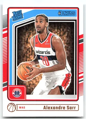 Alexandre Sarr RC 2024-25 Donruss Yellow Flood Washington Wizards