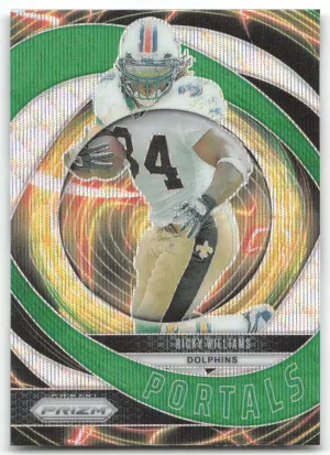 Ricky Williams 2024 Panini Prizm Portals Wave Green Prizm Miami Dolphins