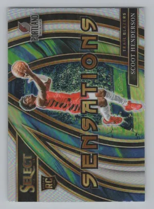 Scoot Henderson Rookie 2023-24 Panini Select Sensations Silver Prizms