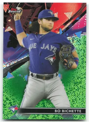 Bo Bichette 2021 Finest Green Speckle Refractor #/125 Toronto Blue Jays