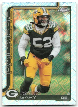 Rashan Gary 2025 Topps Chrome Topps Logo Refractor Green Bay Packers
