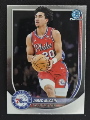 Jared McCain 2025-26 Bowman Chrome Philadelphia 76ers
