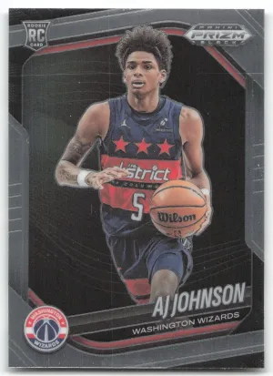 AJ Johnson RC 2024-25 Panini Prizm Black Wizards