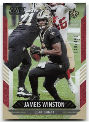 Jameis Winston 2021 Score Dots Red #/460 New Orleans Saints