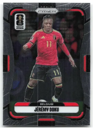 Jeremy Doku 2026 Panini Prizm FIFA World Cup Belgium