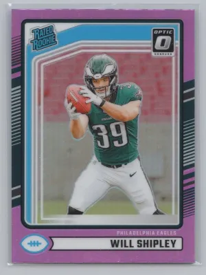 Will Shipley Rookie 2024 Donruss Optic Rated Rookies Preview Pink Eagles