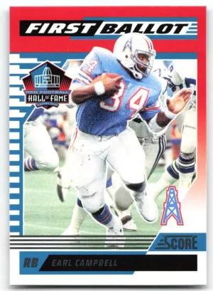 Earl Campbell 2025 Score First Ballot Red Oilers