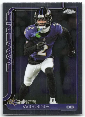 Nate Wiggins 2025 Topps Chrome Baltimore Ravens