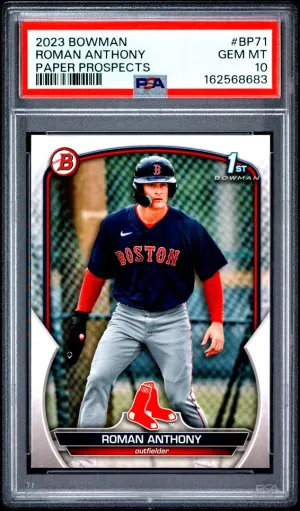 2023 Bowman Paper Prospects #BP71 Roman Anthony Paper Prospects PSA 10