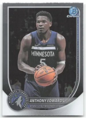 Anthony Edwards 2025-26 Bowman Chrome Minnesota Timberwolves