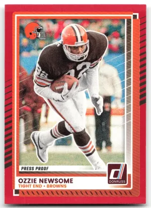Ozzie Newsome 2025 Donruss Press Proofs Red Cleveland Browns