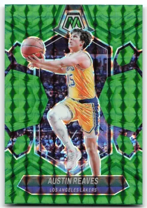 Austin Reaves 2023-24 Panini Mosaic Green Los Angeles Lakers