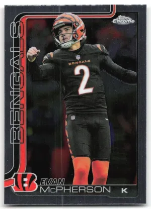Evan McPherson 2025 Topps Chrome Cincinnati Bengals