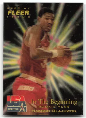 Hakeem Olajuwon 1996 Fleer USA In The Beginning Rookie Year Team USA