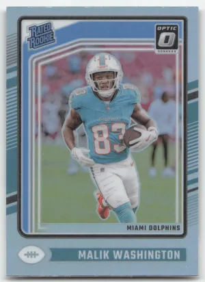 Malik Washington 2024 Donruss Optic Holo Miami Dolphins