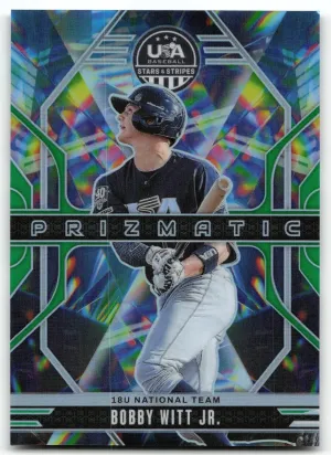Bobby Witt Jr. 2026 Panini Stars & Stripes Prizm USA Prizmatic Prizms Green