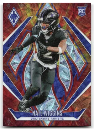 Nate Wiggins Rookie 2024 Panini Phoenix FireBurst #/350 Baltimore Ravens