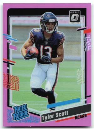 Tyler Scott Rookie 2023 Donruss Optic Pink Chicago Bears