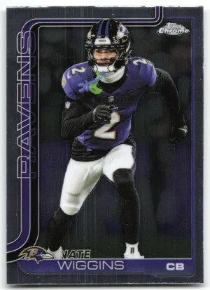 Nate Wiggins 2025 Topps Chrome Baltimore Ravens