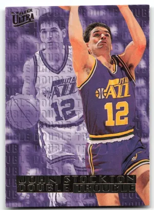 John Stockton 1995-96 Ultra Double Trouble Utah Jazz