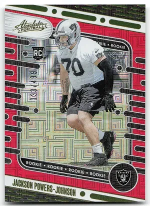 Jackson Powers-Johnson 2024 Panini Absolute Red Squares #/499 Las Vegas Raiders