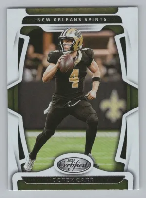 Derek Carr 2025 Panini Certified New Orleans Saints