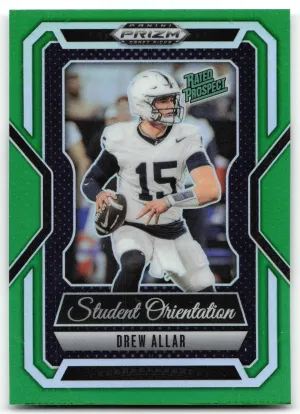 Drew Allar 2025 Panini Prizm Draft Picks Student Orientation Green Nittany Lions