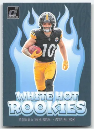 Roman Wilson 2024 Donruss White Hot Rookies Steelers