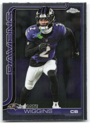 Nate Wiggins 2025 Topps Chrome Baltimore Ravens