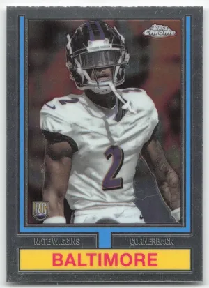 Nate Wiggins 2024 Topps Chrome 1974 Topps Football Ravens