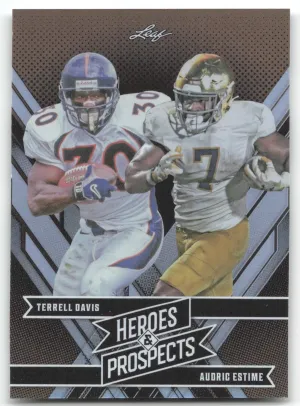 Terrell Davis / Audric Estime 2024 Leaf Heroes & Prospects