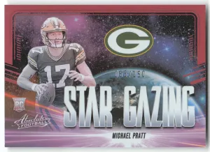 Michael Pratt 2024 Panini Absolute Star Gazing Red Spectrum #/150 Packers