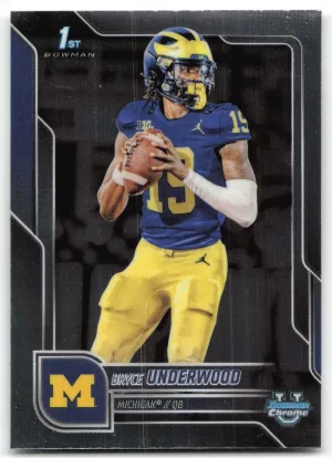Bryce Underwood 2025 Bowman University Chrome Michigan Wolverines