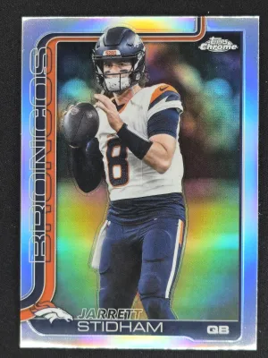 Jarrett Stidham 2025 Topps Chrome Refractor Denver Broncos
