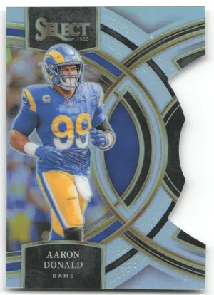 Aaron Donald 2023 Panini Select Silver Prizms Die Cuts Los Angeles Rams