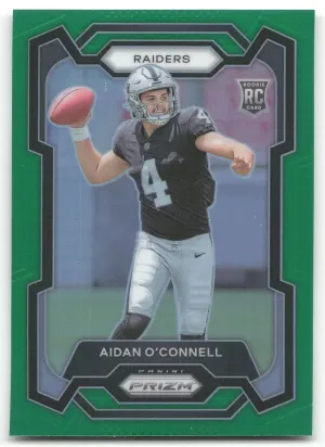 Aidan O'Connell 2023 Panini Prizm Green Las Vegas Raiders