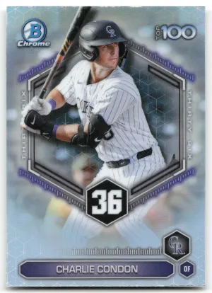 Charlie Condon 2026 Bowman Bowman Scouts' Top 100 Colorado Rockies