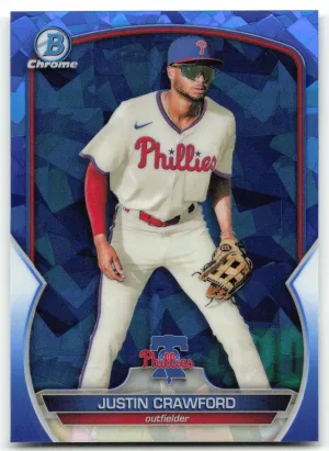 Justin Crawford 2023 Bowman Chrome Sapphire Edition Prospects Phillies