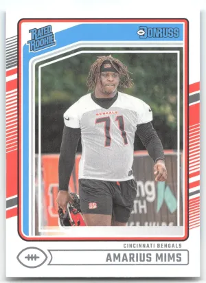 Amarius Mims Rookie 2024 Donruss Cincinnati Bengals