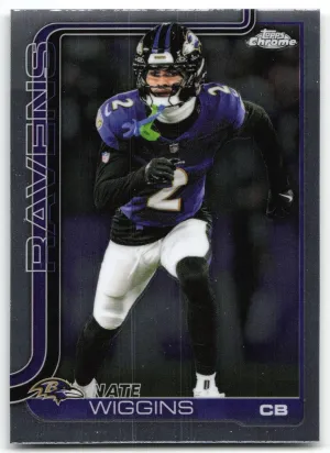 Nate Wiggins 2025 Topps Chrome Baltimore Ravens