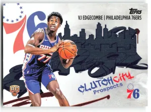 VJ Edgecombe RC 2025-26 Topps Clutch City Prospects 76ers