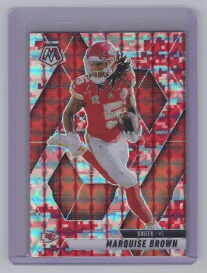 Marquise Brown 2025 Panini Mosaic Mosaic Camo Red Kansas City Chiefs