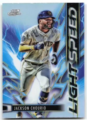 Jackson Chourio 2025 Topps Chrome Cosmic Light Speed Brewers