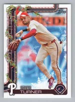 Trea Turner Santa Hat 2025 Topps Holiday Philadelphia Phillies
