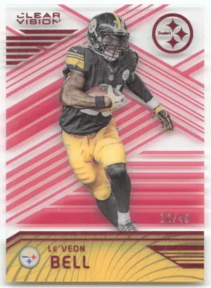 Le'Veon Bell 2016 Panini Clear Vision Red #/49 Pittsburgh Steelers