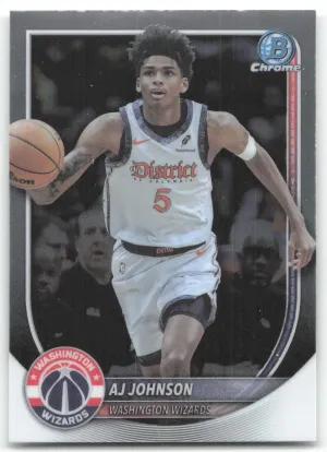 AJ Johnson 2025-26 Bowman Chrome Washington Wizards