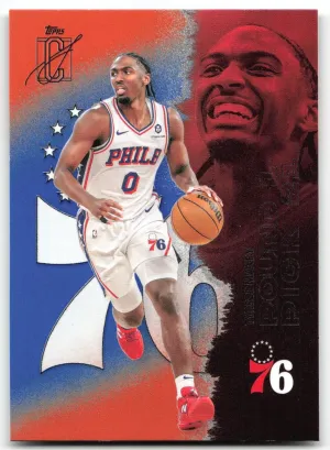 Tyrese Maxey 2025-26 Topps Signature Class Blue & Orange Philadelphia 76ers
